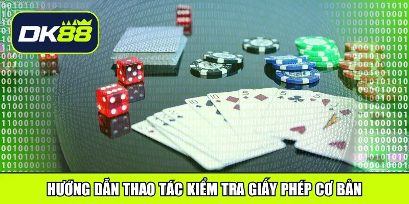 Hướng dẫn thao tác kiểm tra giấy phép cơ bản